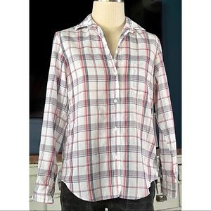 Anthropologie Grayson Plaid Striped Buttondown Shirt XS